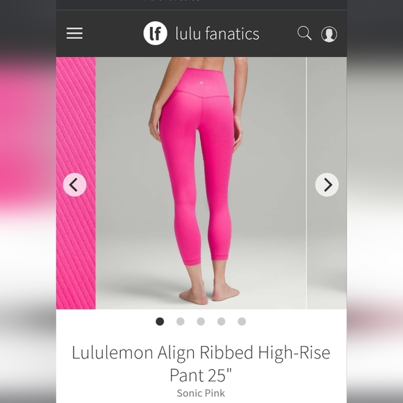 Nwot Lululemon Align Ribbed High Rise Pant Size 4 Sonic Pink - Picture 1 of 7